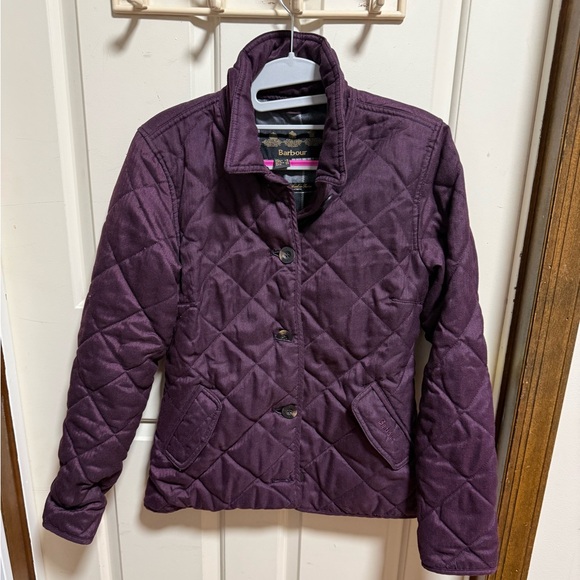 Barbour Women's Purple Quilted Puffer Jacket - Picture 2 of 4